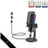 ZealSound Microfono da Gioco Microfono USB Microfono a Condensatore Microfono...