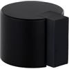 EVI Herrajes | Fermaporta nero adesivo | Ø24 x 20 mm | acciaio inossidabile con gomma protettiva | per interni ed esterni| protezione per porta | 04019324NG