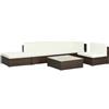 Tecno Arredo 3 Outdoor Set Divani da Giardino 6 pz con Cuscini in Polyrattan