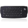 Boddceto Tastiera da Gioco Ergonomica Mini Wireless 2.4G con 15 Multimediali e Trackball