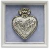 Henriette quadro cornice 13 cm con piede cuore argento cod.18822