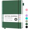RETTACY Taccuino B5 con puntini, Bullet Dot Journal, blocco per appunti leggero, 70 fogli/140 pagine per scrivere, 100 g/mq, raccoglitore ad anelli in PVC, per donne, uomini, lavoro, ufficio, 19,3 x