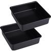 imposyu Set di 2 Teglia Forno Quadrata Teglie Forno Antiaderenti Stampo per Forno 15x15 Rostiera Antiaderente Teglia per Friggitrice ad Aria per Torte Lasagne Brownie