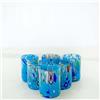 MurArt Bicchieri di Murano Set da 6 bicchieri da 300ml Collezione Tower in vetro soffiato a mano in lavorazione artigianale Made in Italy (Azzurro, Bicchiere Liquore 6pz)