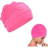 KARELLS Cuffia Piscina Donna e Uomo, Cuffia Piscina per Adulti con Capelli Lunghi, Cuffia da Nuoto Unisex, Cuffia da Nuoto, Cuffia Piscina Donna e da uomo, Cuffia da nuoto per capelli lunghi, Rosso rosa