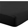 Eurofirany - Lenzuolo con angoli elasticizzati 160 x 200 cm - Lenzuolo con angoli elasticizzati - Resistente - Per materassi spessi 30 cm di profondità - Molti colori, nero