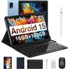 DOOGEE U10 Tablet 10 Pollici, Android 15 Tablet con Tastiera, 16GB RAM+128GB ROM (TF 2TB), WiFi 6, Widevine L1/5060mAh/8MP+5MP/BT5.0, Tablets con con Custodia, Mouse e Penna - Blu