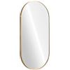 Navaris Specchio Ovale da Parete - Specchio da Parete con Cornice Ottone Antiruggine - Specchio Cornice Bronzo Ingresso Moderno Bagno - 75 x 38 x 3 cm