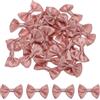 QUARKZMAN 50Pz Fiocchetti Rosa Coreano 3.8x2.5cm Fiocchi Nastro Raso per Creazioni Regalo Fiocco Piccoli per Decorazioni all'Ingrosso Mini Fiocchetti Natalizi