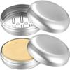 Tenbrachian 2 Pz Portasapone in Alluminio, 100 ml Porta Saponetta in Alluminio, Portasapone da Viaggio in Metallo, Porta Sapone da Viaggio con Griglia Sgocciolatoio, Portasaponetta per Viaggi(Rotondo)