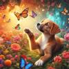 Lxmsja 5D Cane Diamond Painting Adulti, Diamond Painting Farfalla Kit Completo, Animale Diamantini Crystal Art, Strass Ricamo a Punto Croce, Hobby Creativi Adulti Decorazioni da Parete e Casa 30x30cm