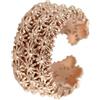 PS Anello Fede Sarda nuorese in Argento Placcato Oro Rosa Traforata Tre File Fascia Aperta Regolabile (14)