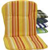 Beo Gartenstuhl-Kissen - Cuscino con Bordi per Sedia impilabile Bassa Strisce, Circa 80 x 44 x 2,5 cm, Giallo/Arancione/Bianco/Multicolore