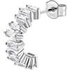 Brosway Orecchino Singolo Donna, Orecchino a Cerchio in Argento e Infinite White | Collezione FANCY - FIW14