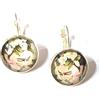 Lunix Orecchini Frida Cabochon Pendenti, Idea Originale per Regalo Natale, Fatto a Mano, Gioielli Donna Bianco e Rosa