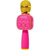Lucky Voice Microfono per karaoke wireless Bluetooth con altoparlante integrato, rosa, mini macchina per karaoke portatile per adulti e bambini, cambia eco e voce, 10.000 canzoni con accesso gratuito