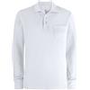 NSTF Oversize Taglie Forti Uomo Polo Cotone con Taschino Manica Lunga S M L XL 2XL 3XL 4XL 5XL 6XL (XL, Bianco)