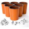 Corpower Set di 6 Tazze da Gioco Dadi con 36 Dadi - Svasate, in Pelle Foderata di Nabuk, Silenziose