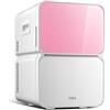 Generic Mini frigorifero Piccolo frigorifero 22L Mini frigorifero per auto Singolo frigorifero cosmetico Piccolo frigorifero (Colore: Rosa, Dimensioni: A)