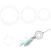 MYLERCT 12 Pezzi Cerchio Metallo 5/10/15/20 cm Anello Acchiappasogni Bianco, Ghirlanda in Ferro Metallo, Anello Fai da Te, Cerchi per Acchiappasogni per Matrimonio, Casa, Decorazione Natalizia