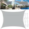 MTINRNI Tenda a Vela Ombreggiante Impermeabile Rettangolare 2x3 m,Telo Parasole Tenda da Sole Esterno in Oxford Anti-UV e Antipioggia,per Terrazza, Giardino, Balcone, Campeggio,Piscina.(Grigio)