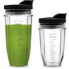 Kaluly Frullatore di Ricambi per Ninja, 24oz & 18oz Blender Tazza di Ricambio per Ninja Robot da Cucina e Frullatore TB401EU TB301EU CB100EU CB350EU BN800EU BN750EU BN495EU BL450 BL451 BL480 BL481