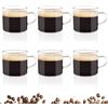 Zosenyer Tazzine Caffe, Set di 6 Pezzi di Tazze da Caffè in Vetro 100ml, Ideale per l'uso Come Tazza Latte Tazza Tè Tazza Cappuccino