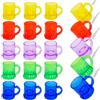 Cisolen 20 bicchierini da liquore in plastica, da appendere con manico, per feste, riutilizzabili, per addio al celibato, carnevale, feste a tema, matrimonio, compleanno (colorati)