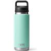 YETI Rambler Bottle Chug, Vacuum Insulated Stainless Steel Bottle with Chug Cap, Seafoam, 26 oz (760 ml)