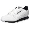 Reebok Classic Leather, Scarpe da ginnastica Bambini e ragazzi, White White Silver Met, 22 EU