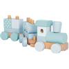 Small Foot Trenino Blu in Legno, con 14 Elementi da combinare, per Bambini dai 12 Mesi, 12695