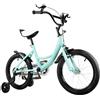 Garbenat Bicicletta per bambini da 16 pollici, per ragazzi e ragazze, per bambini a partire dai 5 agli 8 anni, regolabile in altezza, con ruote di supporto, doppio freno, parafanghi (verde)