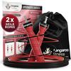 Kangaroo Fitness Corda per saltare professionale crossfit con piano di allenamento corda bonus e borsa - Corda da saltare corda per saltare boxe salto palestra - Corde per saltare pesante jumping speed jump rope gialo
