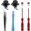 Teuena Switch Analog 3D Joystick Replacement & Repair Tool Kit for Nintendo Switch, OLED & Lite Con for Joy-Con with Pry Tools, Tweezer