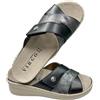 VIRGO FIRENZE Ciabatte Donna con Regolazione a Strappo e Plantare Estraibile in Vera Pelle - Comfort e Supporto Ideale, nero, 38