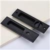 HOCONNIE Serratura Porta Scorrevole Senza Chiave Serratura Porta a Scomparsa Maniglia Porta Scorrevole Incasso Serratura Della Porta 160mm (Nero)