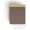 Nuit Des Rêves Premium Ranforce Queen XL Fitted Sheet, 100% cotone, 150 x 200 + 40 cm, 117 g/m², Elegant Brown Color | Soft, Durable Cozy Bedrooms