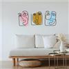 Wallity Hanah Home Elegante accessorio decorativo da parete in metallo, 121 x 48 cm, durevole 1,20 mm, in metallo e legno da 3 mm, perfetto per la decorazione moderna della casa e per la parete unica