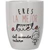DRW Tazza Colazione Positiva Sei la Migliore Nonna del Mondo Intero 385 ml 8.5 x 10 cm