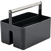 mDesign Contenitore portaoggetti in plastica per doccia, contenitore portaoggetti con scomparti separati, con manico in metallo per bagno, dormitorio, cucina, può contenere sapone, shampoo, balsamo,