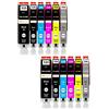 Amaprint 12 XL cartucce compatibili con Canon PGI 525 CLI 526 adatto per Pixma MG6150 MG6250 MG8150 MG8240 MG8250