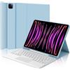 WINCHKING Cover con Tastiera e Touchpad per iPad Pro 12.9 Pollici, Custodia QWERTY Bluetooth Magnetica Compatibile con 6/5/4/3 Generazione, Azzurro