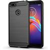 Sidande Custodia per Motorola Moto E6 Play Cover Ultra Sottile con Protezione dagli Urti in Fibra di Carbonio e Gomma TPU Cover per Motorola Moto E6 Play Nero