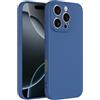 Captor Cover iPhone 16 Pro Custodia Colorata in Silicone Liquido, Antiurto, Bordo Rialzato per Schermo e Protezione Fotocamera, Morbida Con Microfibra Interna per iPhone 16 Pro Cover (Blu Scuro)