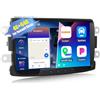 CAMECHO 4+64G Android 13 autoradio per Renault Dacia Logan Duster Sandero Lodgy Capture Symbol Lada Xray con Carplay Android Auto Bluetooth 5.0, 8 Pollici Doppio Din con GPS WIFI DSP FM/RDS SWC e USB