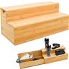 DuneDesign Organizzatore di Bambù con Cassetto - 36x17x16 Cassettiera in Legno - Scatola di Stoccaggio