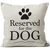 JIMOWANG Reserved for The Dog Throw Pillow Case Modern Cushion Cover Square Pillow Cover Decoration for Sofa Bed Chair Car 18 X 18 pollici