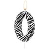 mciskin Candele di compleanno zebra, numero 0, decorazioni per il compleanno di ragazze e ragazzi, candele con stampa a strisce bianche nere per torte, decorazioni per feste a tema animali della