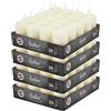 Hofer Candele Avorio a Colonna - 4 x 7 cm - Set di 80 Candele Decorative Cilindriche - Cera Colore Avorio - Lunga Durata di 11 Ore - Antigoccia - Non Profumate - Qualità RAL