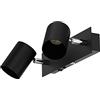 ledscom.de Lampada a parete WAIKA, 2 luci, interruttore, nero opaco, angolare, 2x GU10 max. 60W